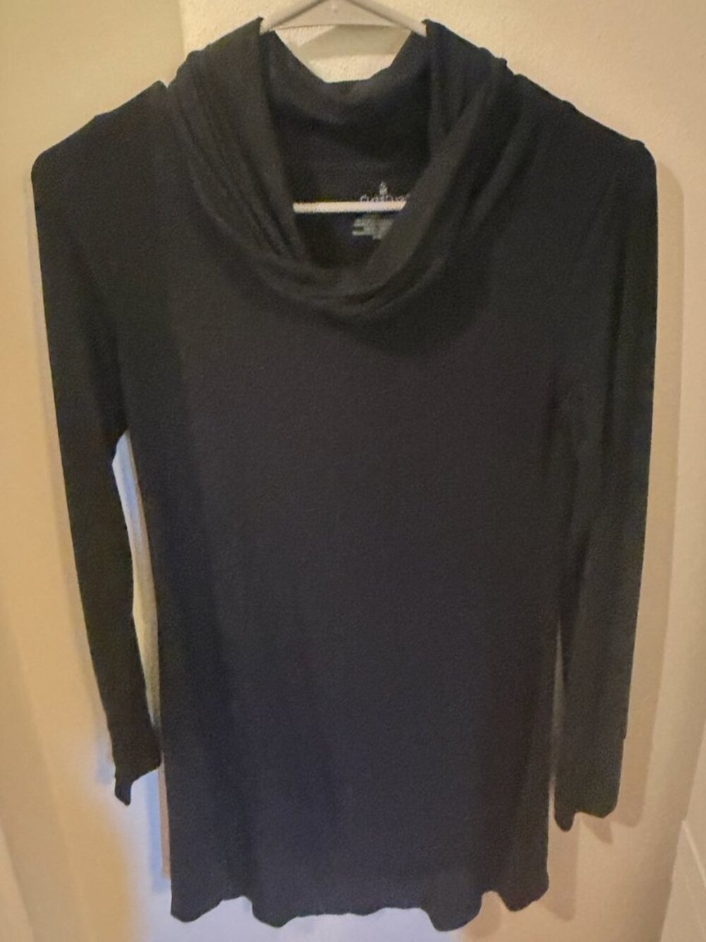 Cuddl Duds XS Long-Sleeve Cowl Neck Tunic Top